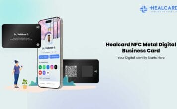 Healcard NFC Metal Business Card The Ultimate Digital Visiting Card for Healthcare Professionals Healcard NFC Metal Business Card