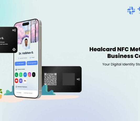 Healcard NFC Metal Business Card The Ultimate Digital Visiting Card for Healthcare Professionals Healcard NFC Metal Business Card